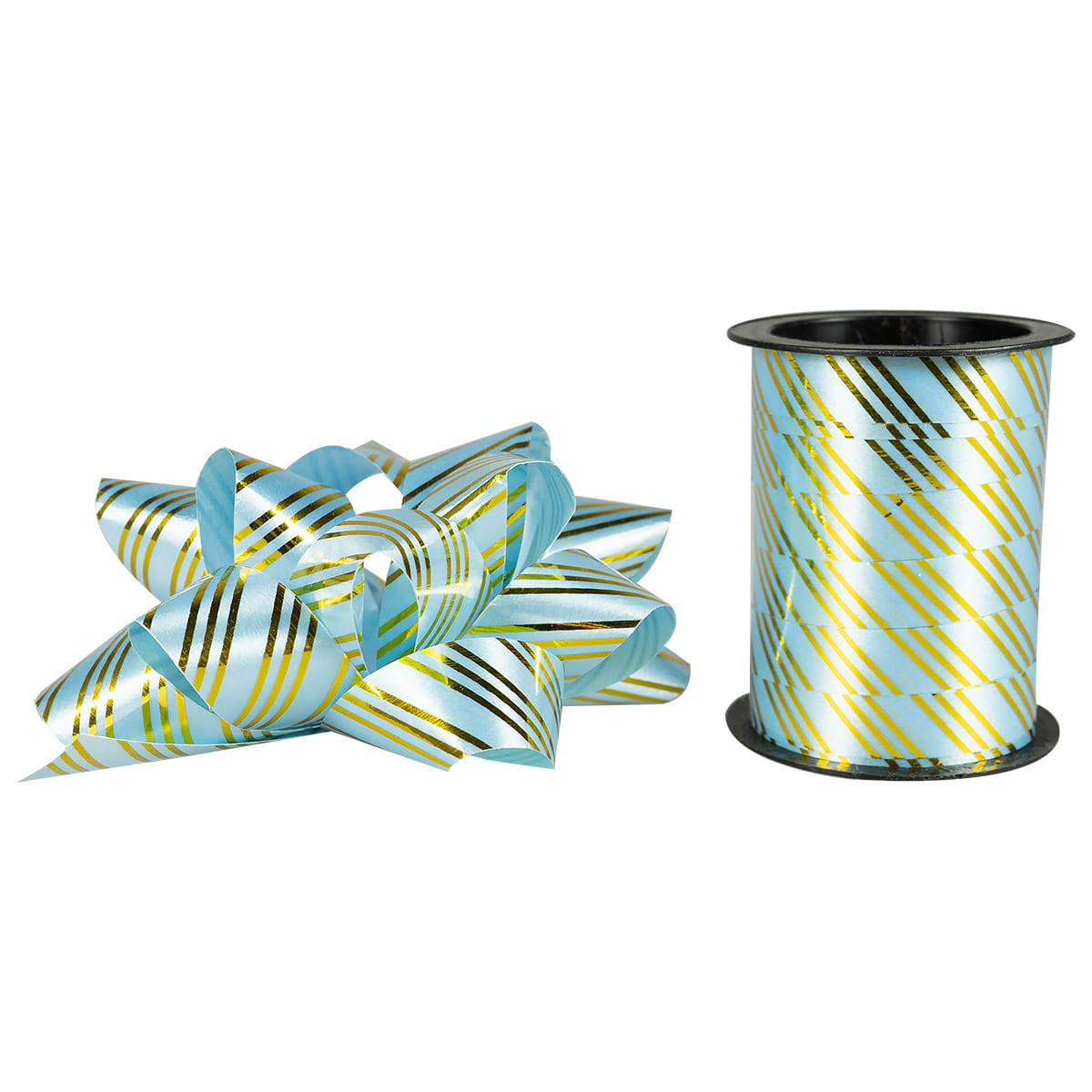 Zestaw do dekoracji prezentów w paski niebieski BN7216NIE Arpex