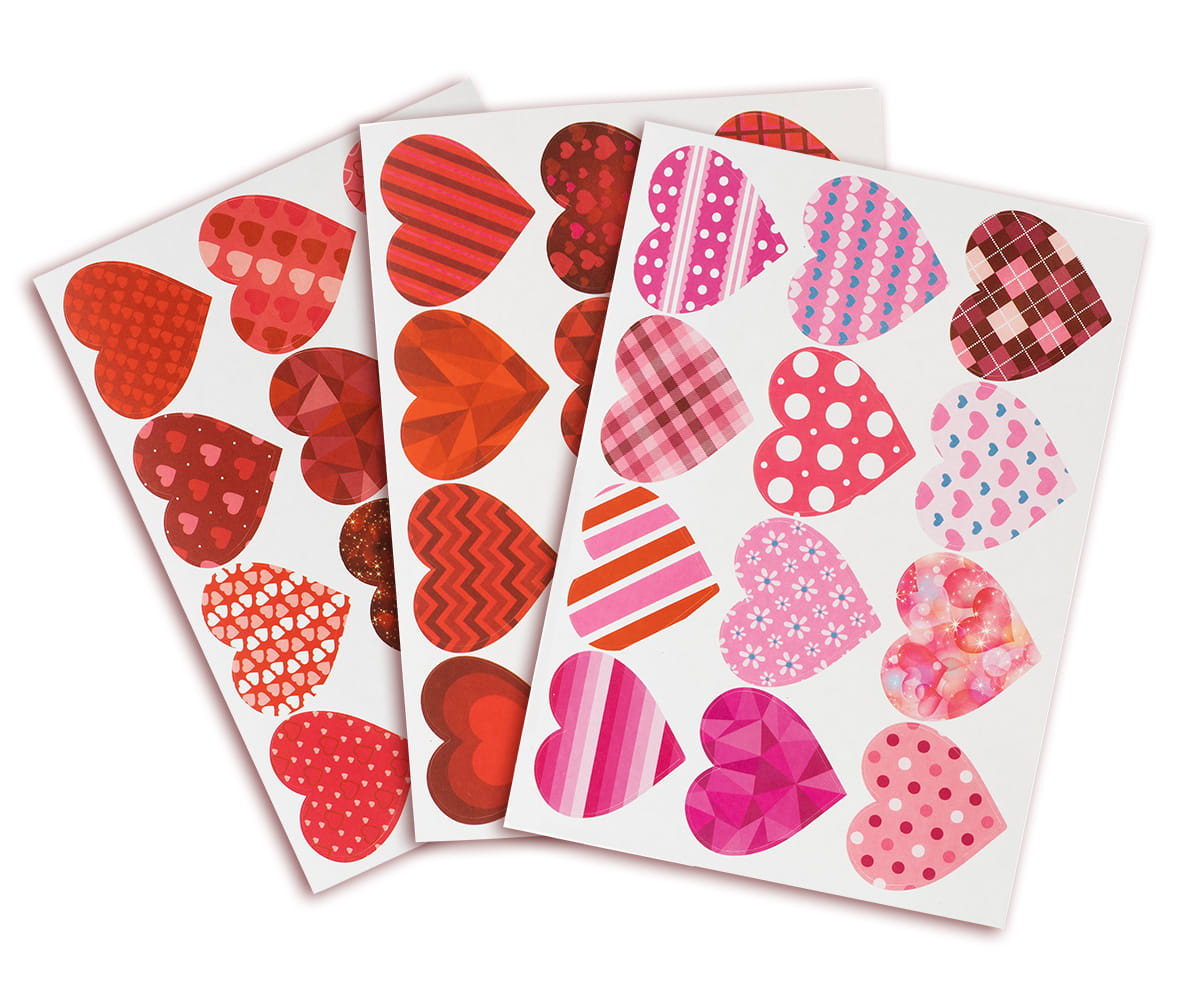 Naklejki wzorzyste serduszka Walentynki Arpex