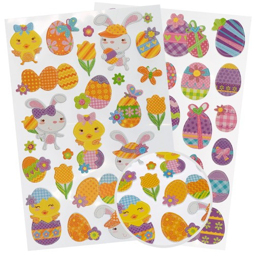 Brokatowe naklejki - wielkanocne wzory SW3346 Arpex