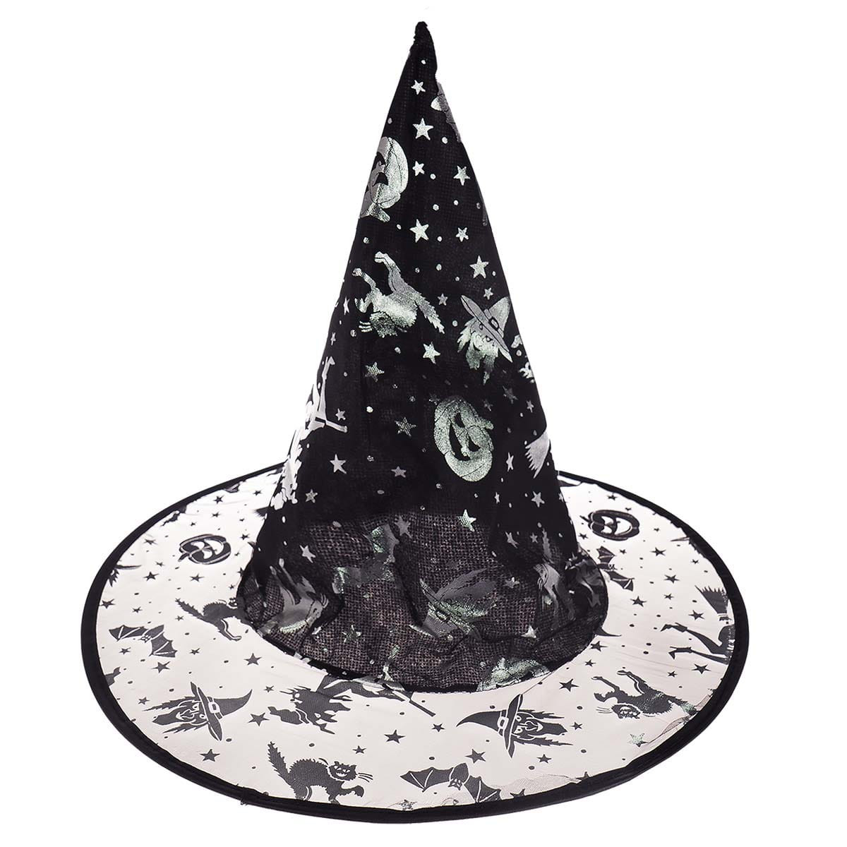 Kapelusz czarownicy z transp.rondem Halloween SH5289 Arpex