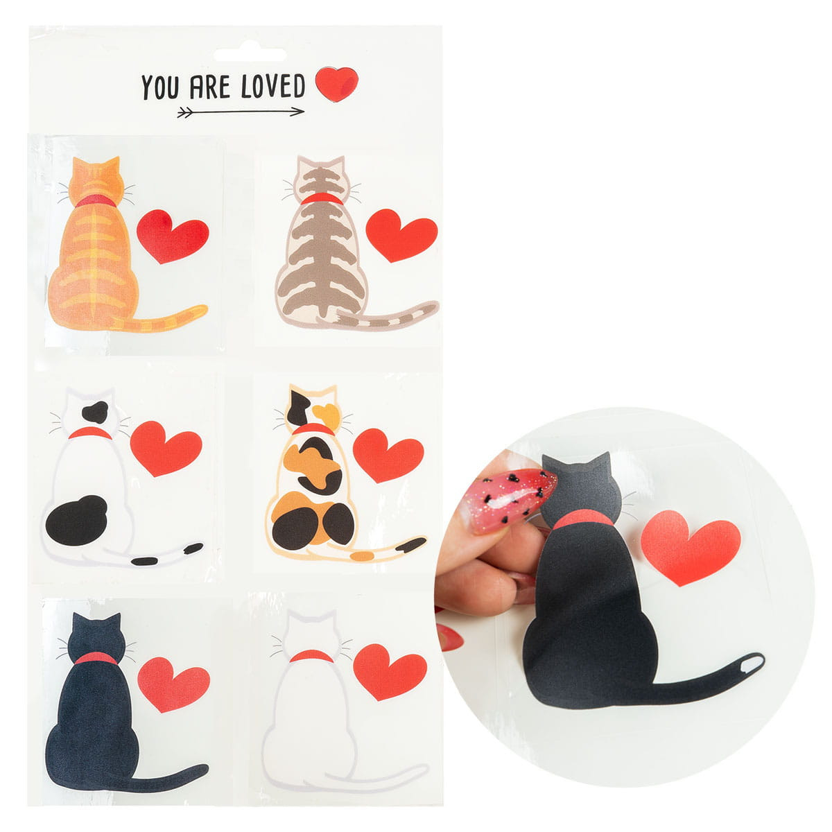 Naklejki elektrostatyczne - kotki WA7290 Arpex