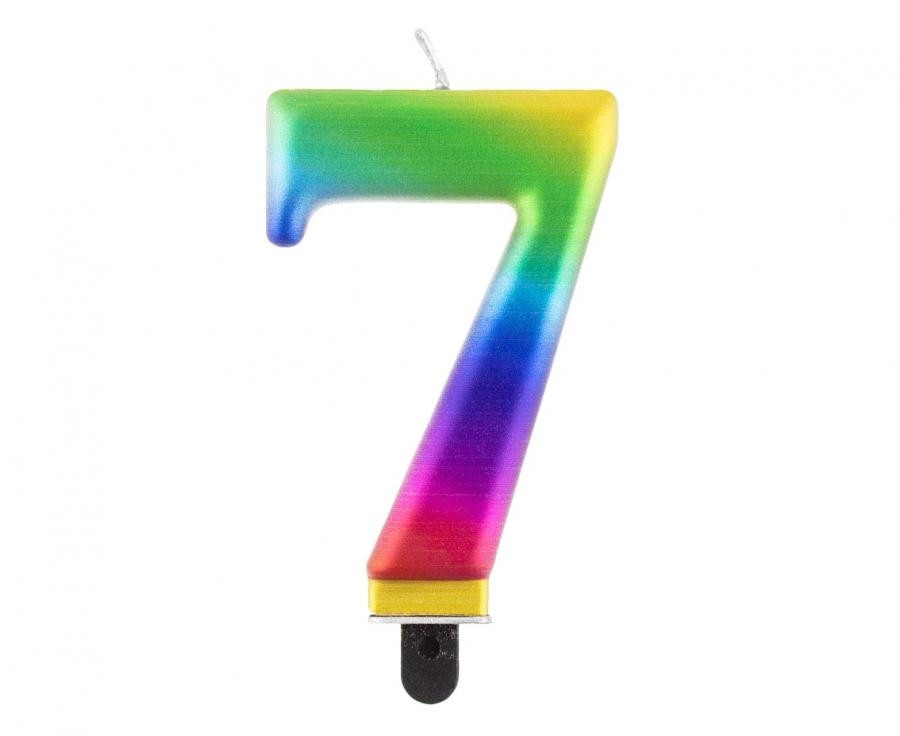 Świeczka cyferka 7, Galaxy 8cm GoDan