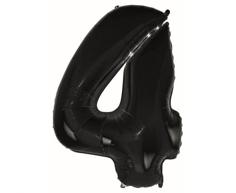 Balon foliowy B&C Cyfra  4 - czarna 92cm Godan