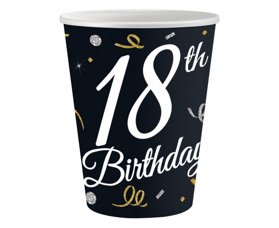 Kubeczki papierowe B&C 18 Birthday 6szt KP-18BD GoDan