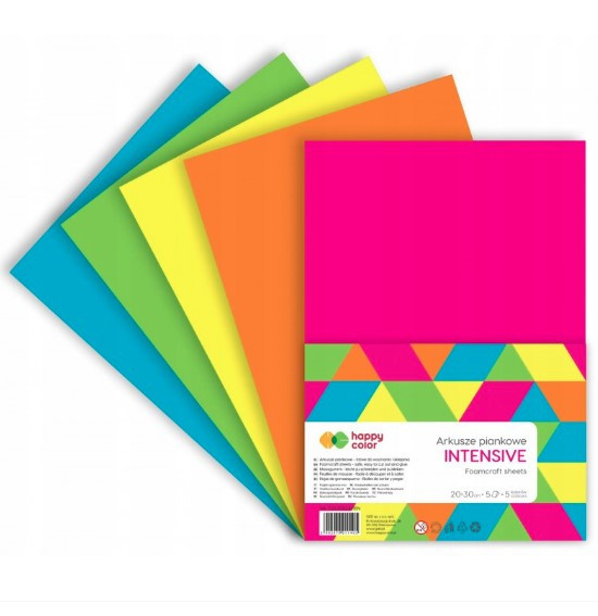 Arkusze piankowe A4 Intensive (5) 5 kol. Happy Color