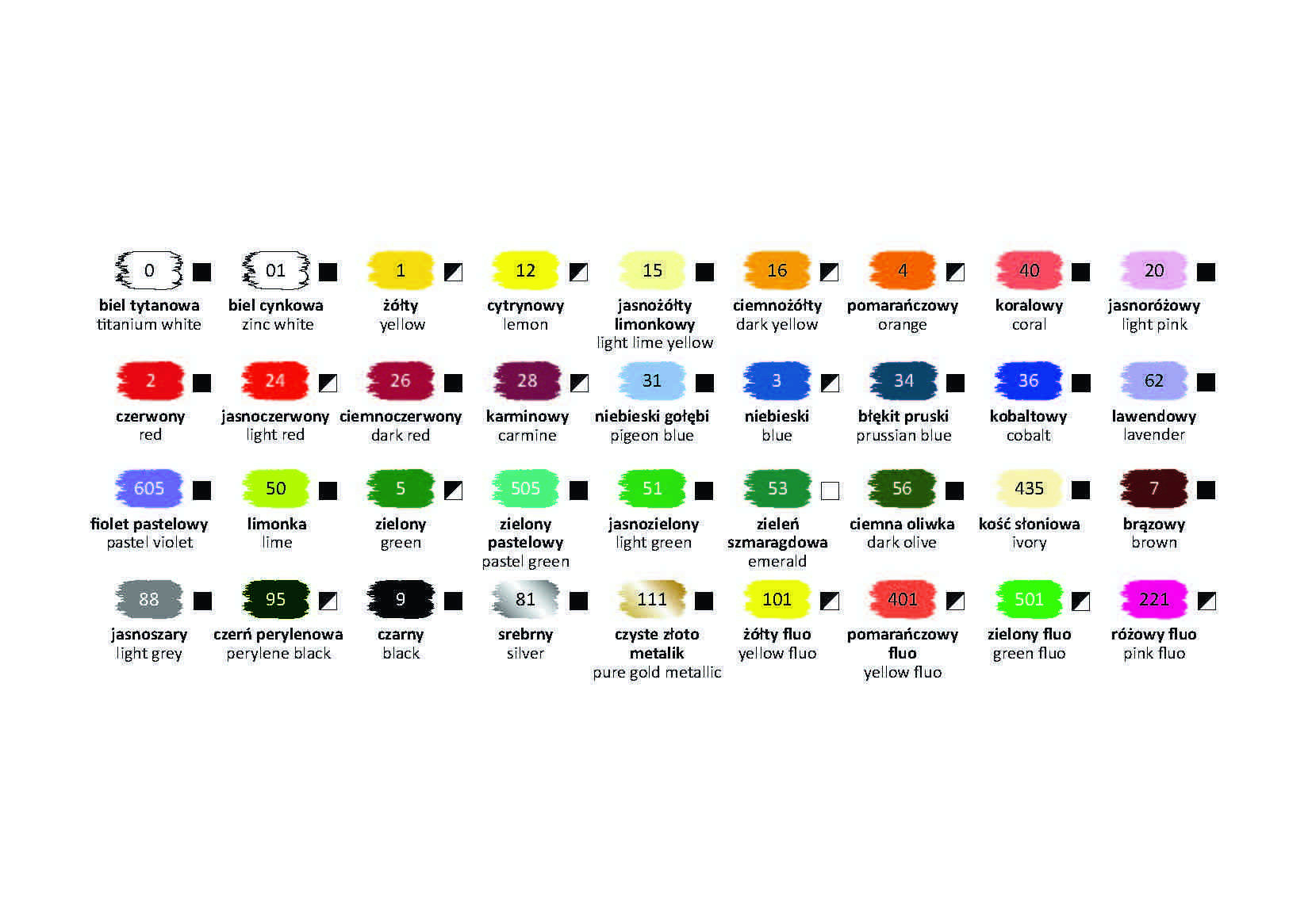 Farba akrylowa Staedtler 36 kolorów 12ml Happy Color