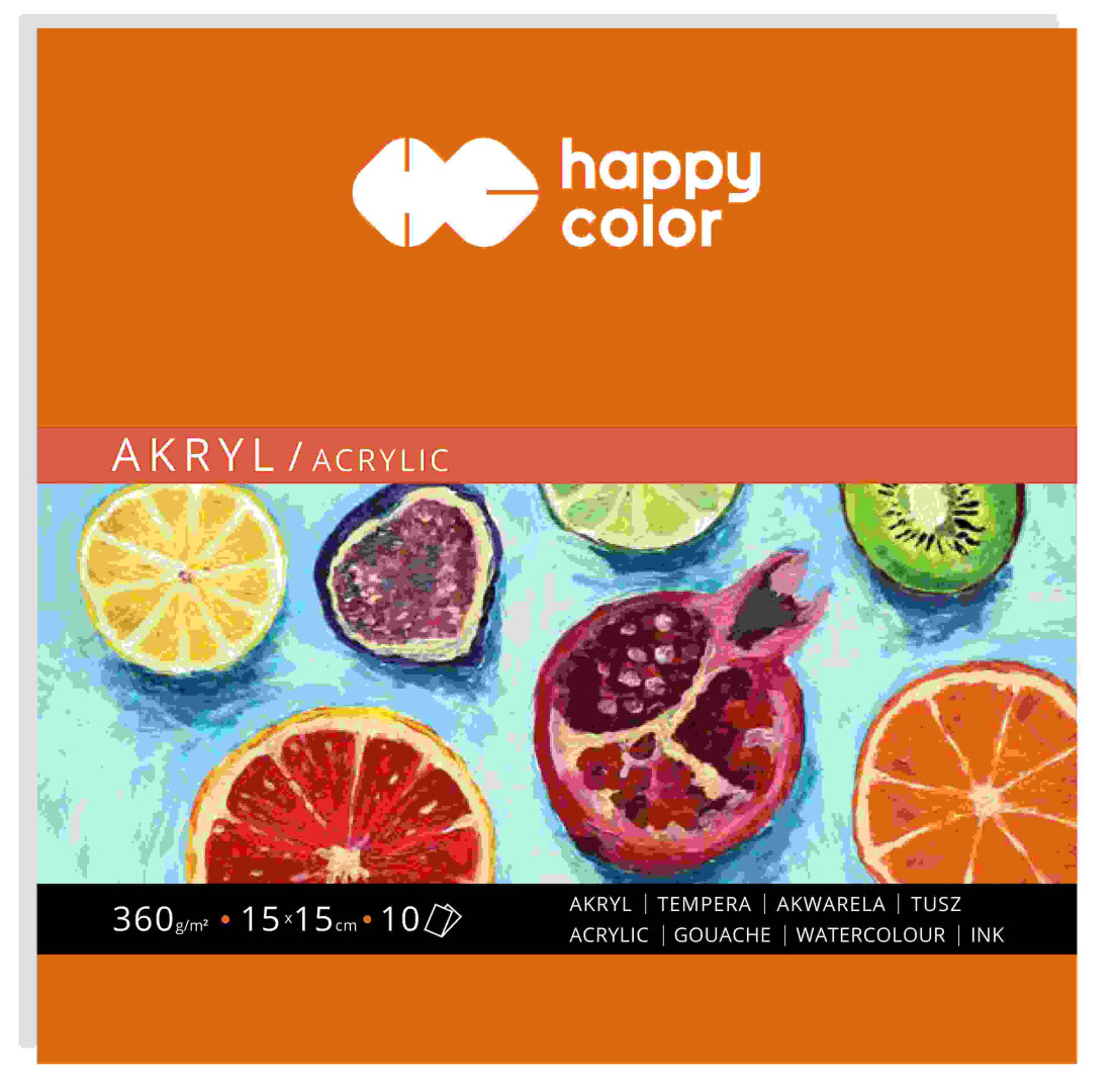 Blok do akrylu Art 15x15 10ark. 360g Happy Color Steadler HA 7836 1515-A10