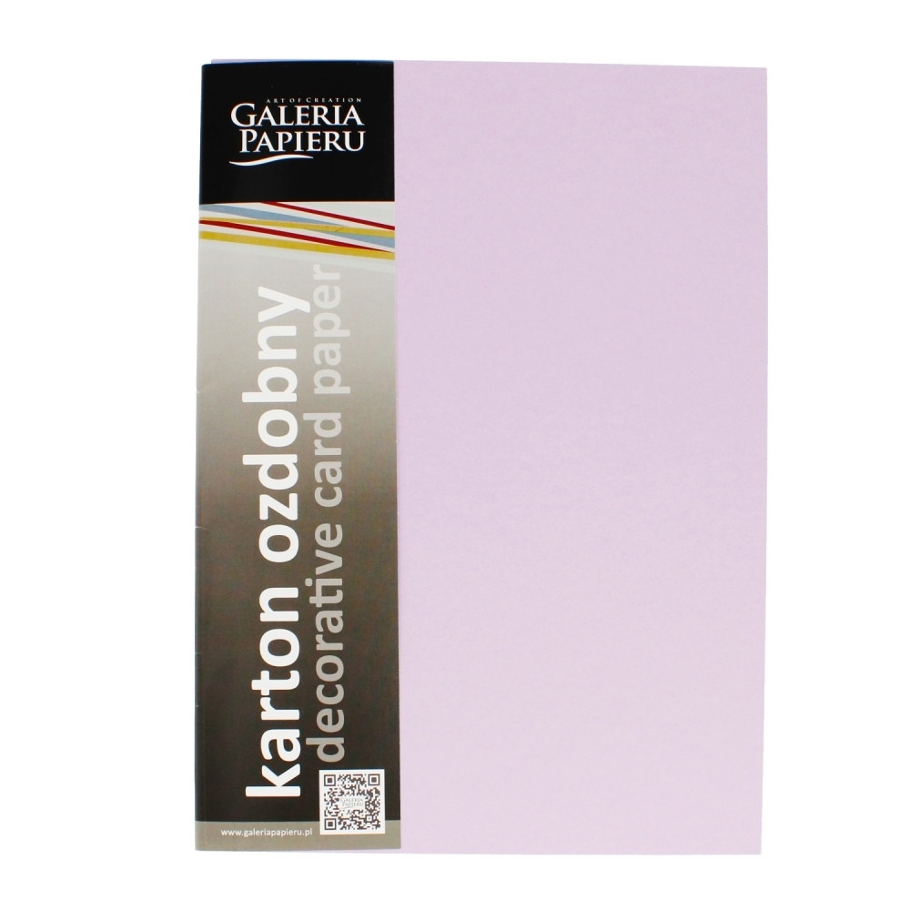 Karton ozdobny A4 (20) Gładki lawendowy satynowany Argo 210g 205505
