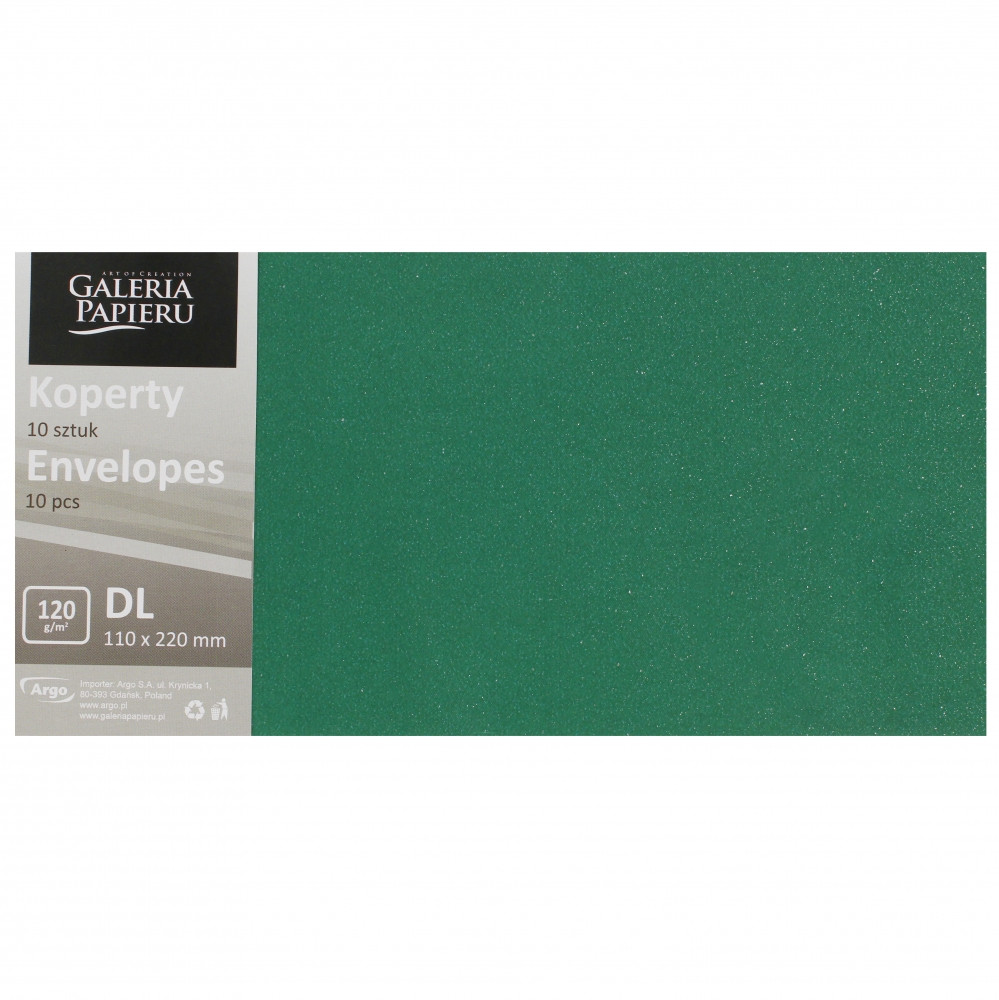 Koperta DL/10 Mika zielony P. 120g Argo