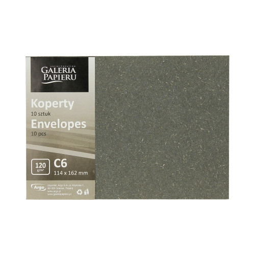 Koperta C6/10 Wood czarny K. 120g  Argo