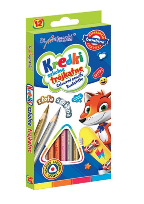 Kredki ołówkowe Bambino 12kol. St.Majewski