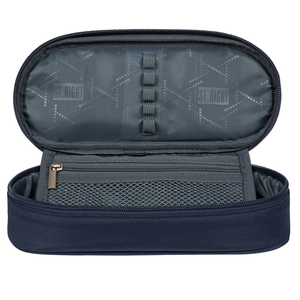 Piórnik saszetka z wewnętrzną klapką NAVY BLUE VINTAGE Majewski