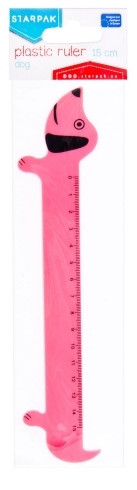Linijka plastikowa 15cm pies 447745 Starpak
