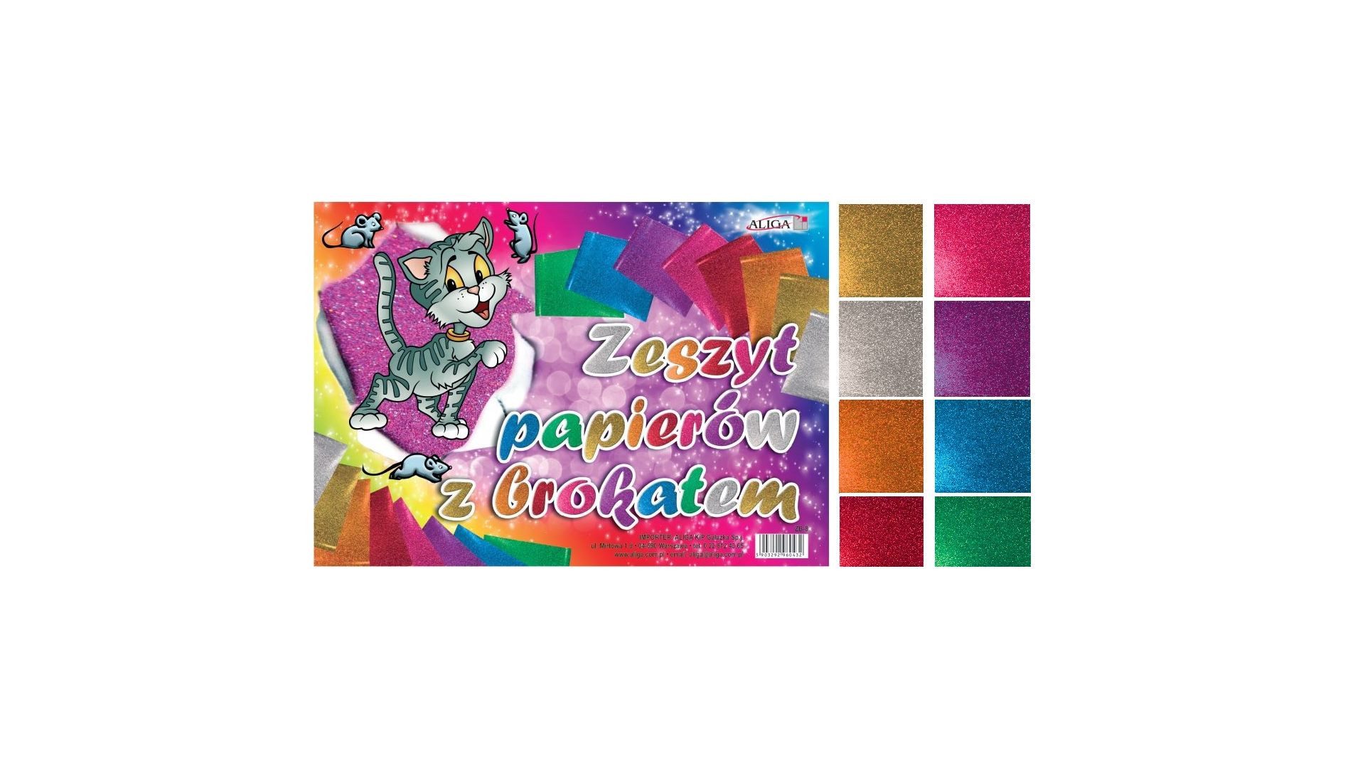 Zeszyt B5 papierów z brokatem Aliga