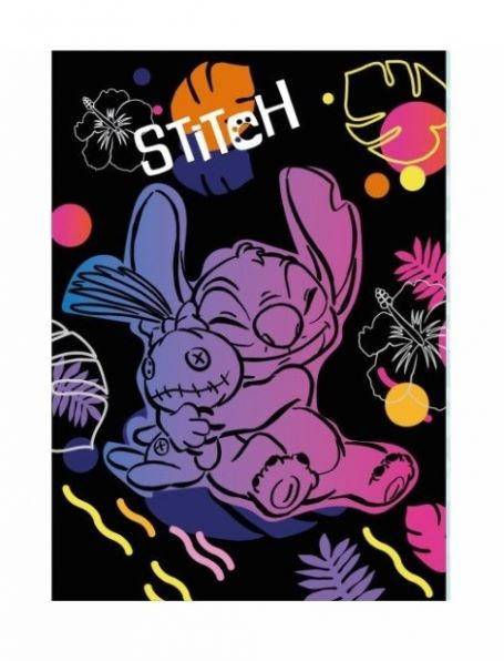 Zeszyt A5/60k. li. Disney Black   wzór 2 - Stitch (marg.) Patio 91651PTR