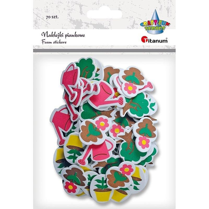 Naklejki piankowe Kwiaty, konewki, drzewa 461744 Titanum