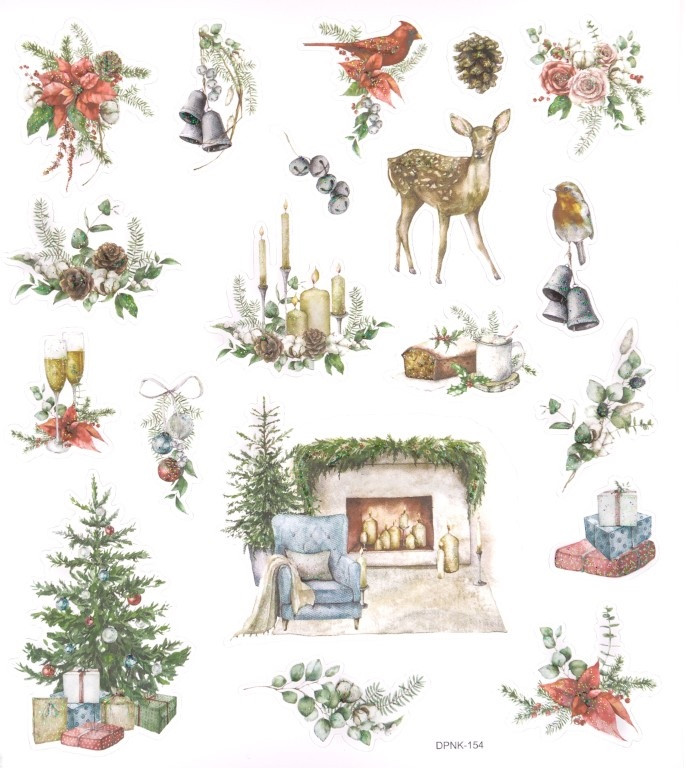 Naklejki z brokatem Lovable Christmas- Home 19 szt. DPNK-154 Dalprint