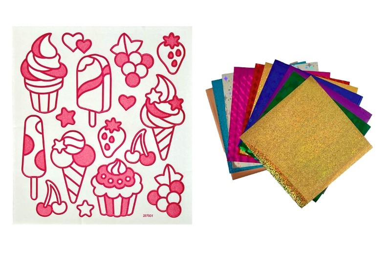 Piankowe naklejki DIY z folią Lody 16szt KSPI-432 Dalprint