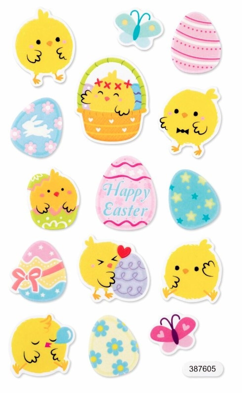 Naklejki z pianki świecące w ciemności Kurczaki DPPI-029 Dalprint