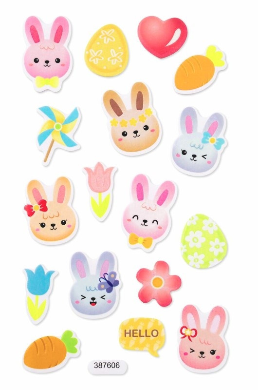 Naklejki z pianki świecące w ciemności Zajączki DPPI-030 Dalprint