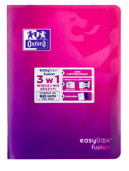 Zeszyt A5/60k kratka Oxford EASYBOOK Fusion 400208071