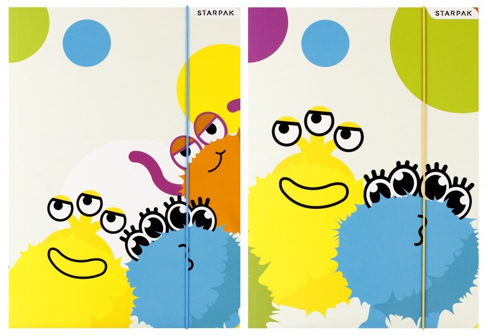 Teczka z gumką A4 papierowa Monster Starpak 512117