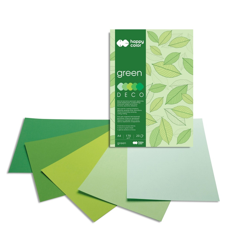 Blok Deco Green A4 170g/m2 (20ark) Happy Color 5kol Staedtler HA 3817 2030-052