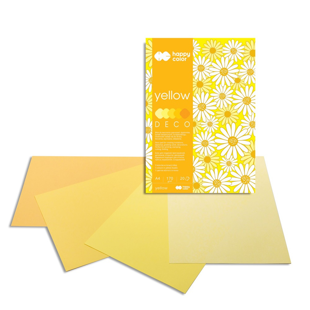 Blok Deco Yellow A4 170g/m2 (20ark) Happy Color 5kol Staedtler HA 3817 2030-012