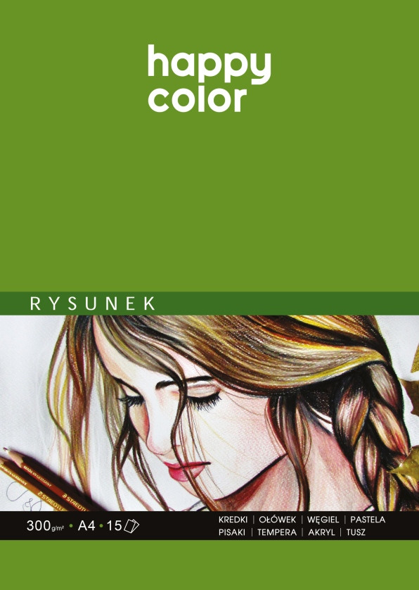 Blok do rysunku art A4/15k 300g Happy Color