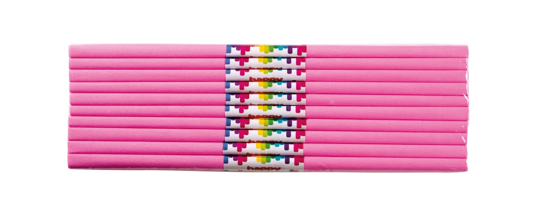 Bibuła marszczona 50x200 różowa 10szt. Happy Color