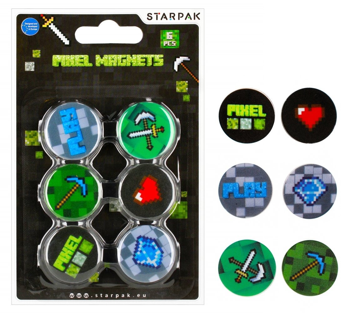 Magnes kol Pixel 30mm 6szt 528366 Starpak