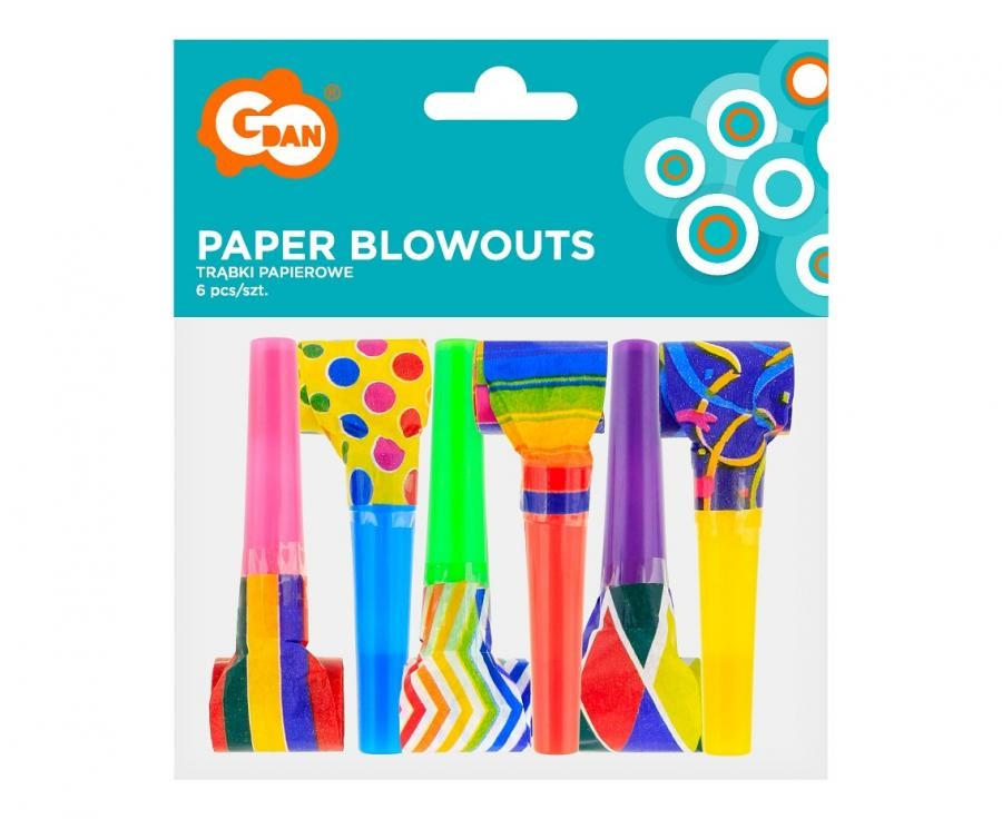 Zestaw 6 trąbek papierowych GoDan