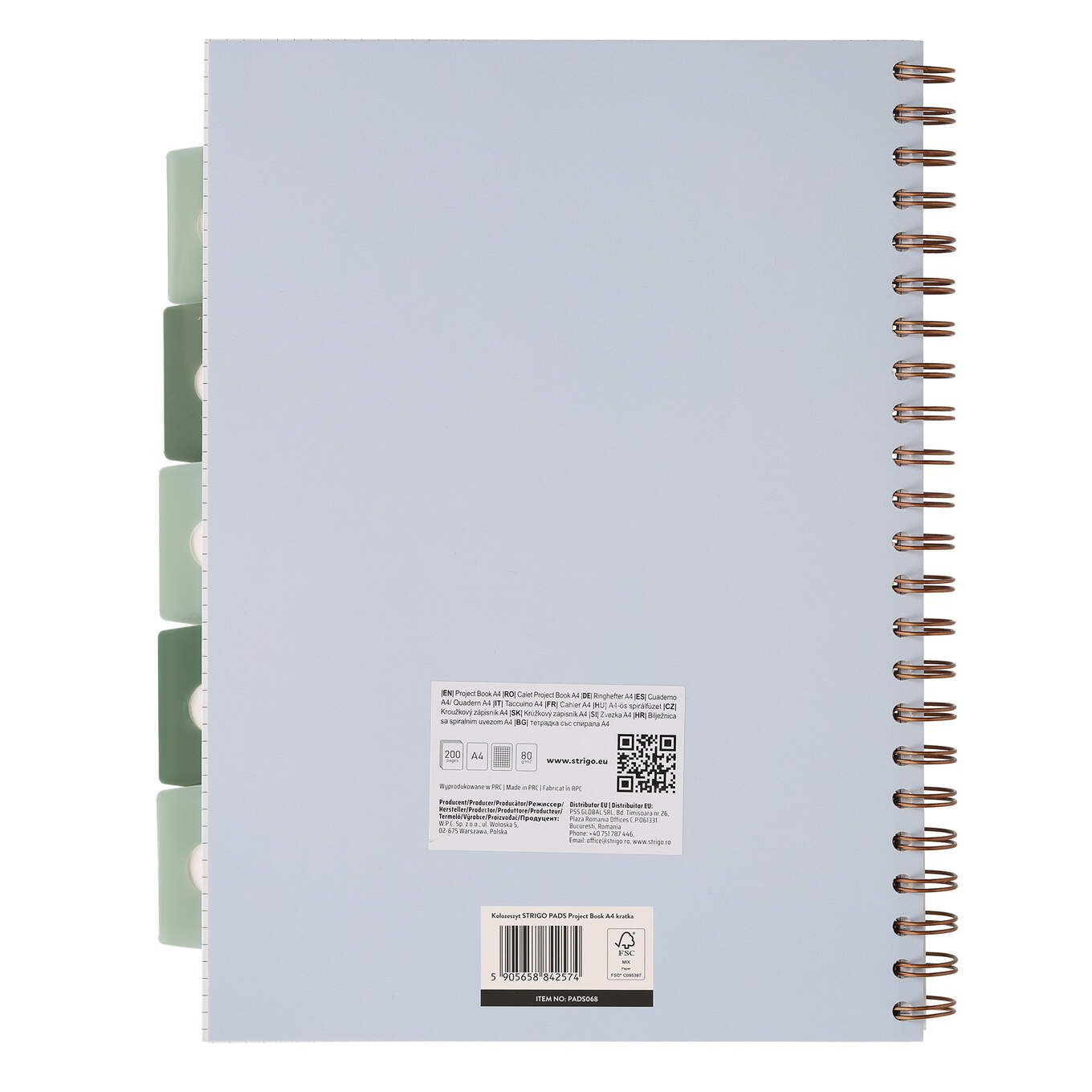 Kołozeszyt A4/100k. kr Project Book Afryka 80g Strigo PADS068 WPC