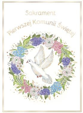 Karnet B6 Komunia Gołąb majowy Henry