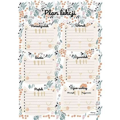 Plan lekcji A4 Koty Henry