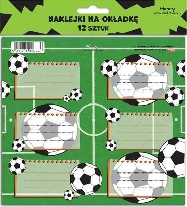 Naklejki na okładkę 2 (12szt) Piłka Henry