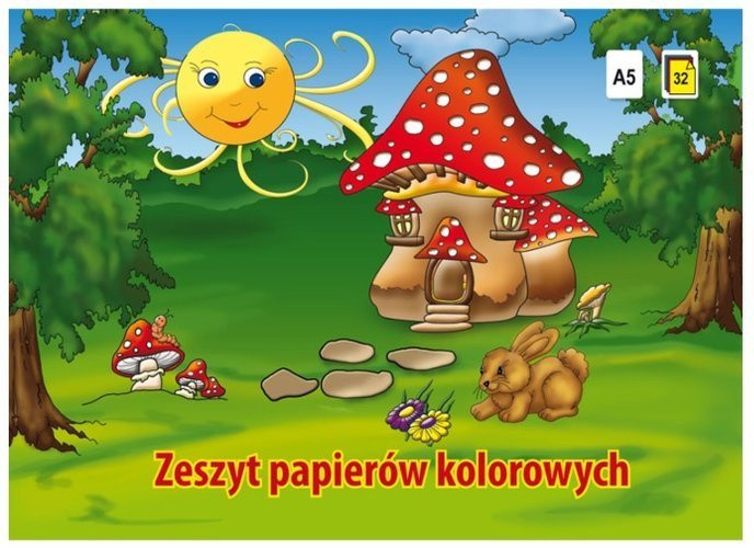 Zeszyt A5/32k.papierów kolorowych 1274 Kreska
