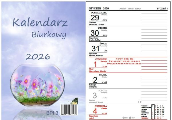 Kalendarz biurkowy mini  90x130 [3171] DARRIEUS