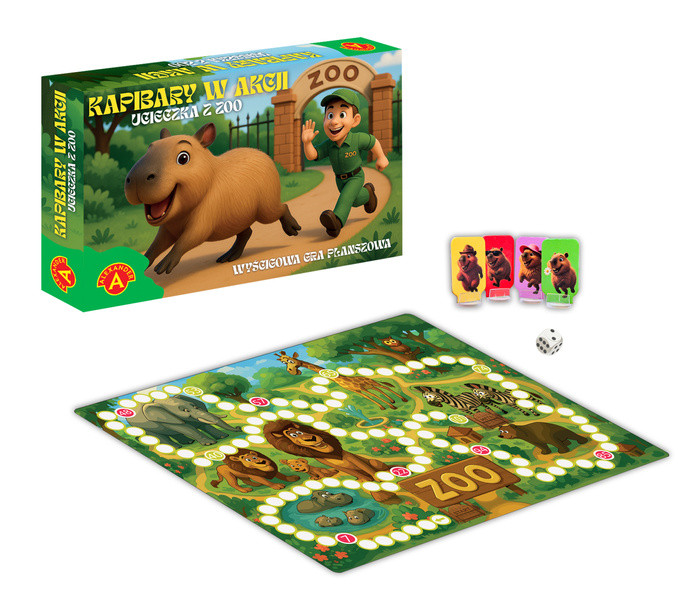 Rodzinna gra planszowa - Kapibary w akcji - Ucieczka z zoo Alexander