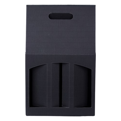 Pudełko na trzy butelki czarne OP-PB-3 (1szt) Paw