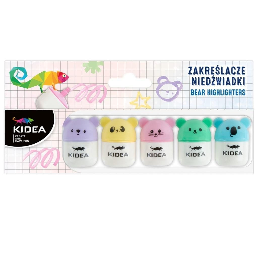 Zakreślacze Niedźwiadki 5kol.Kidea ZNI5KKA Derform