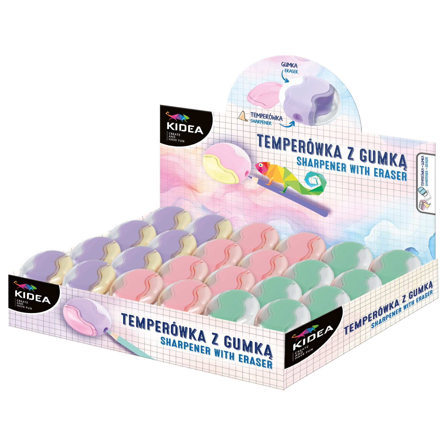 Temperówka z gumką Kidea TGKAD Derform