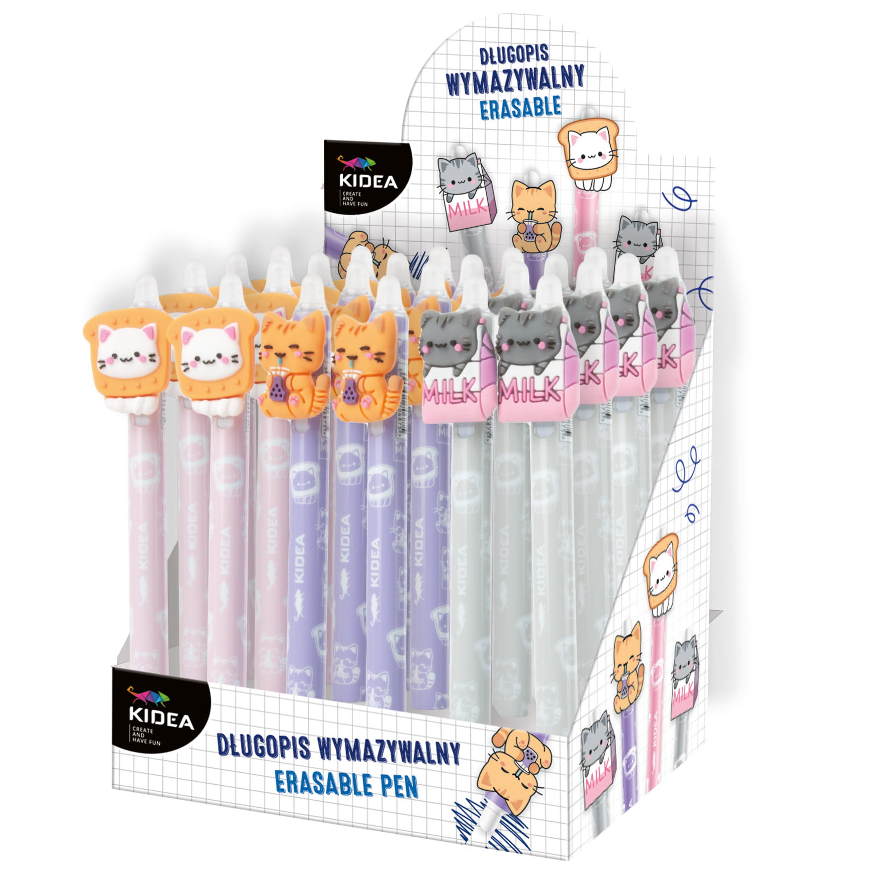 Długopis wymazywalny automatyczny z figurką D Kidea D Kotek Derform