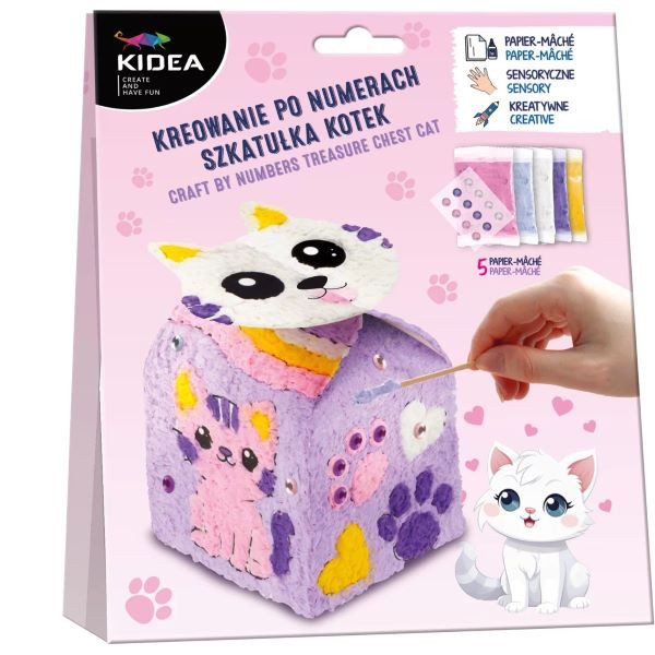 Kreowanie po numerach Szkatułka Kotek Kidea KNSZKKA Derform