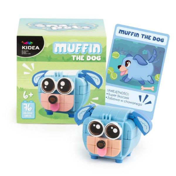 Klocki Snapets - Pies niebieski Kidea KLSPINKA  Derform