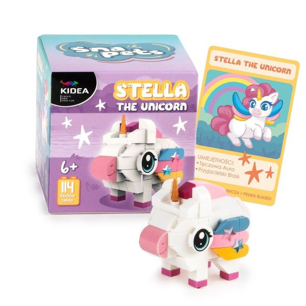 Klocki Snapets - Jednorożec biały Kidea KLSJEBKA Derform