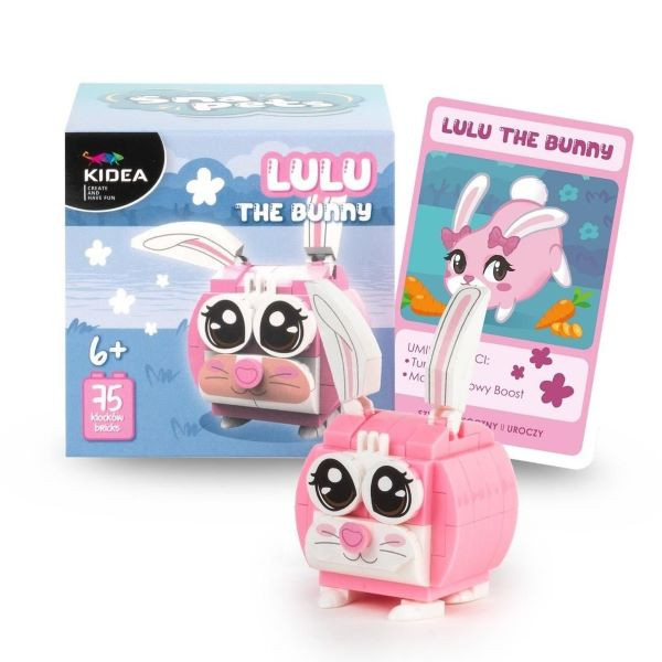 Klocki Snapets - Królik różowy Kidea KLSKRRKA  Derform