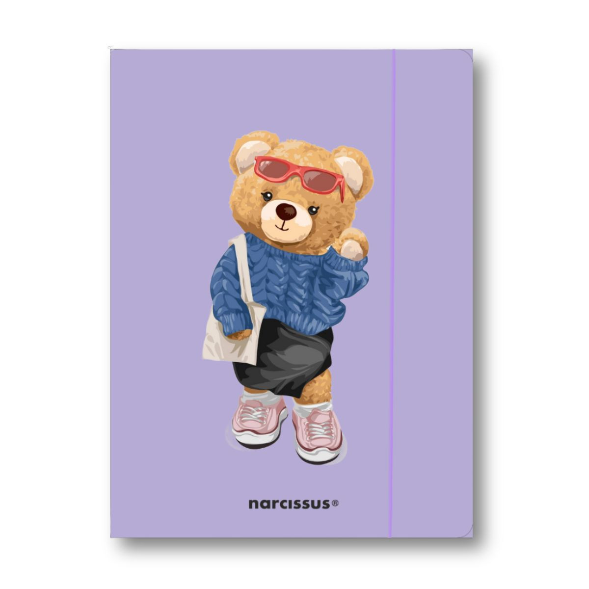 Teczka A4 z gumką Teddies & Misia Narcissus Sztuka Rodzinna