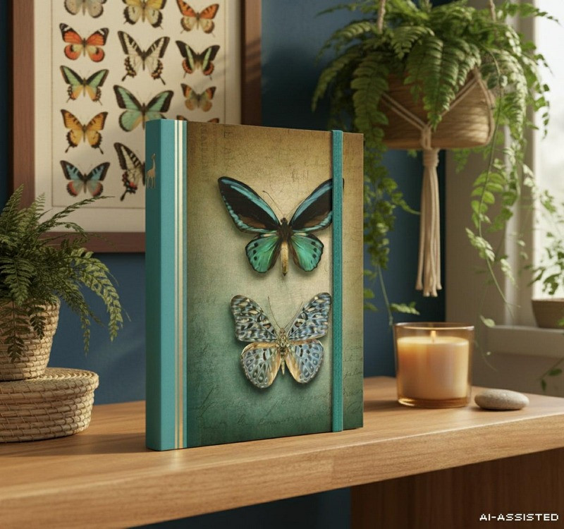Notatnik Wings Para Motyli A5/80k linie 90g Narcissus Sztuka Rodzinna