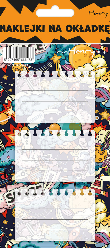 Naklejki na okładkę Kosmos Henry